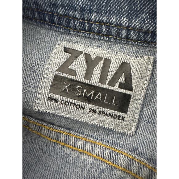 ZYIA Active Denim Snap Front Jacket Blue size XS - Picture 6 of 7